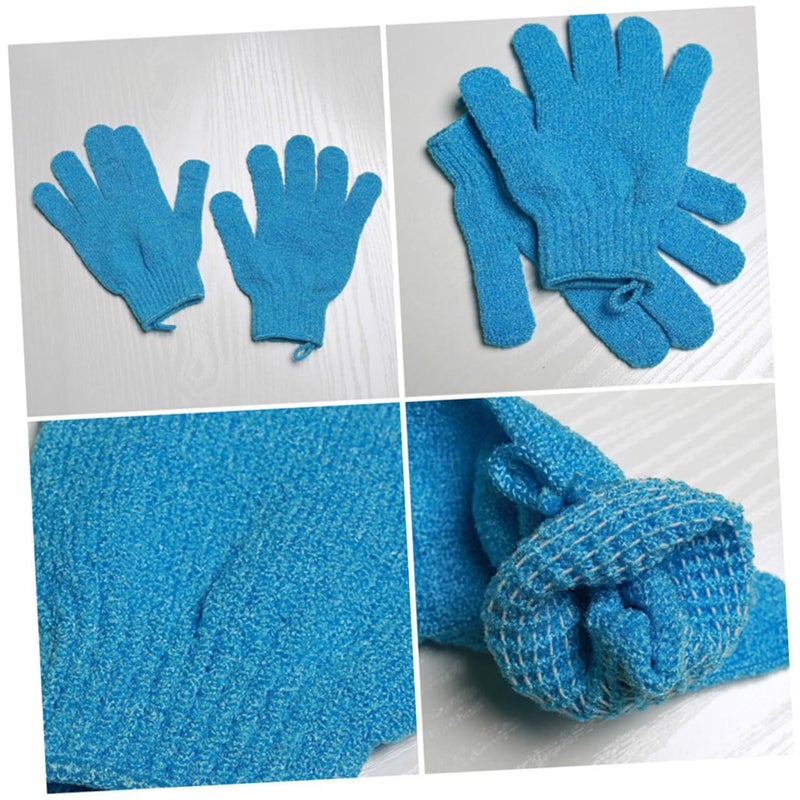PACKOVE 1 Pair Five Fingers Exfoliating Bath Shower Glove Mitt for Men and Women - Image 3